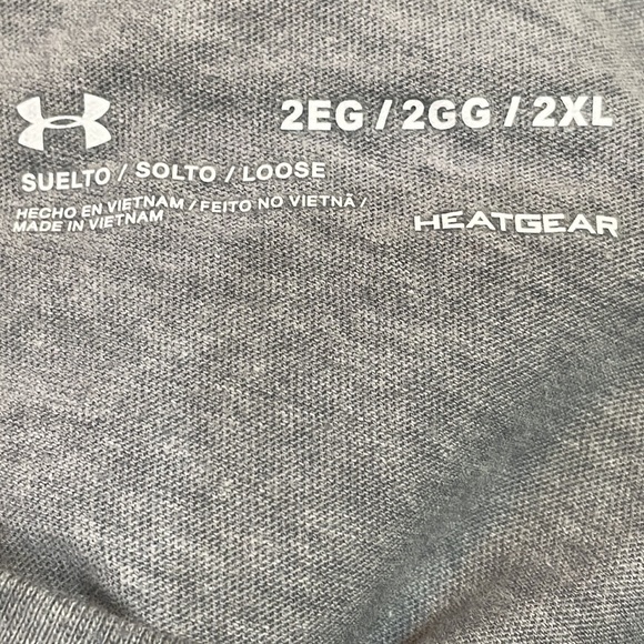 Under Armour Men’s 2XL T shirt Heatgear Gray Short Sleeve - Picture 10 of 10